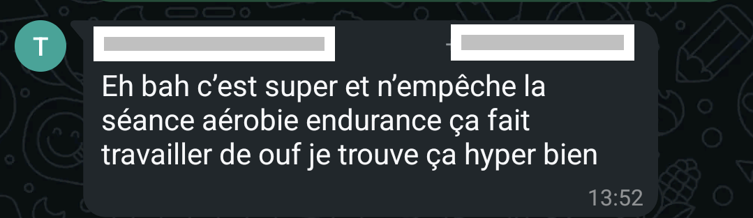 Message d'un joueur suivi